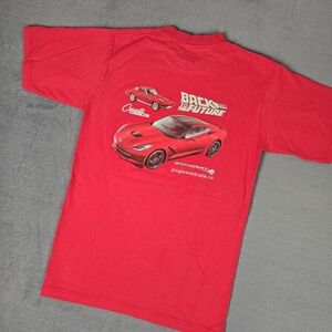 Vintage Corvettes Back To The Future T-Shirt Adults Small Red Car‎ Tee Y2k
